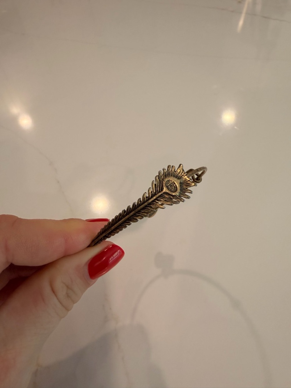 Alex and Ani Gold Feather Charm Bracelet Accent
